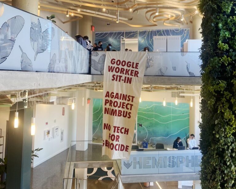 Google workers organize protests to protest the company’s work with Israel